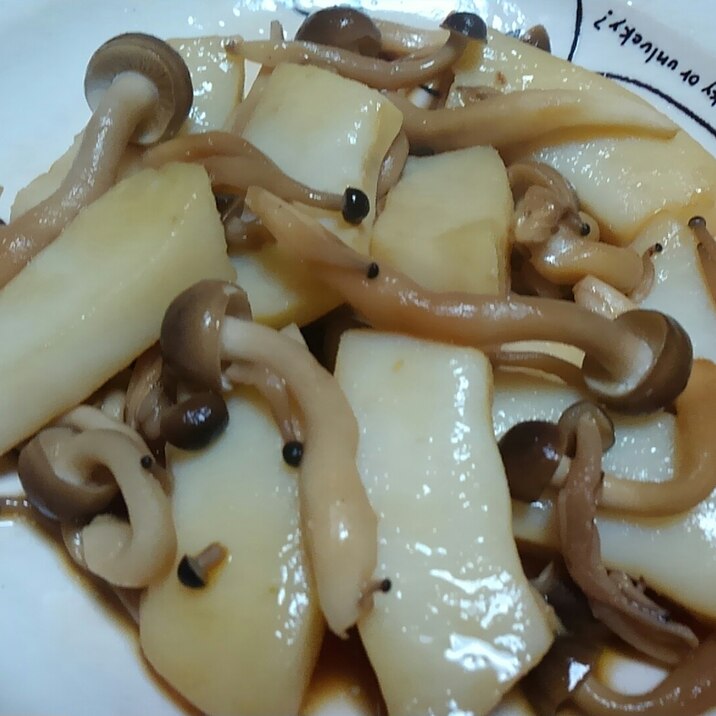 イカとしめじのバター醤油炒め*